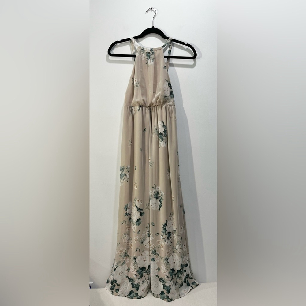 Show Me Your MuMu Amanda High Neck Sleeveless Floral Chiffon Maxi Dress size XS - Picture 3 of 10